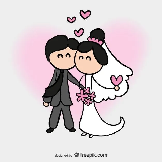 Invitación de boda con dibujos | Descargar Vectores gratis Invitación de boda con dibujos | Descargar Vectores gratis