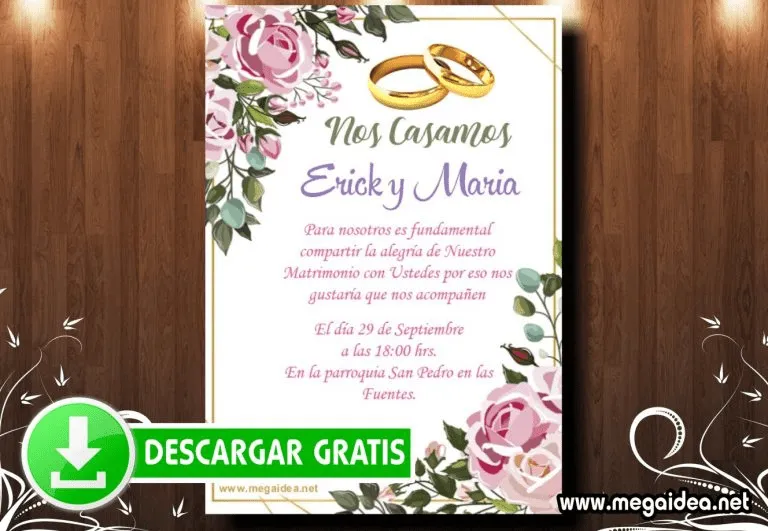 Invitación de Boda para Editar GRATIS – Mega Idea | Invitaciones de boda imprimibles, Invitaciones de boda, Invitaciones de boda digitales Invitación de Boda para Editar GRATIS – Mega Idea | Invitaciones de boda imprimibles, Invitaciones de boda, Invitaciones de boda digitales