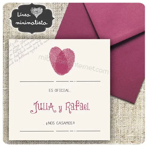 Invitación Boda Huellas - Mibodaeninternet