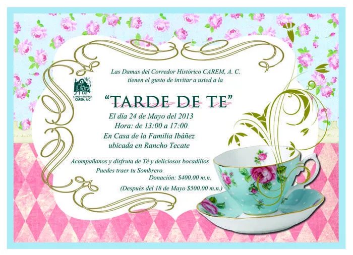 invitacion a tarde de te - Buscar con Google | Tarde de te ... invitacion a tarde de te - Buscar con Google | Tarde de te ...