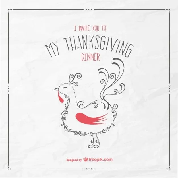 Invitación para cena de acción de gracias | Descargar Vectores gratis
