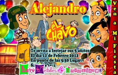 Detalles e invitaciones x Letici@ B.: Invitación Chavo del 8 Detalles e invitaciones x Letici@ B.: Invitación Chavo del 8