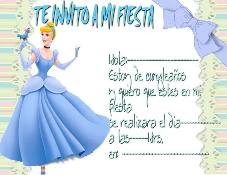 invitacion cinderela disney | Tarjetas de cumpleaños princesas ... invitacion cinderela disney | Tarjetas de cumpleaños princesas ...