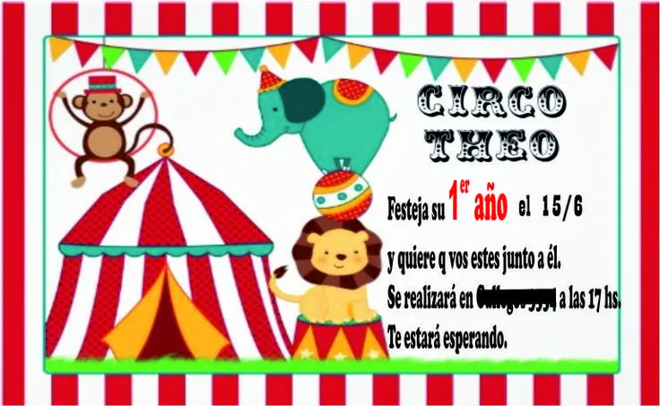 invitacion circo | Cumpleaños Circo | Pinterest invitacion circo | Cumpleaños Circo | Pinterest