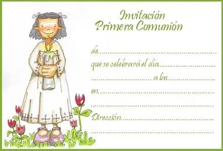 EL RINCÓN DE LOS PEQUES: INVITACIONES DE PRIMERA COMUNIÓN PARA NIÑAS