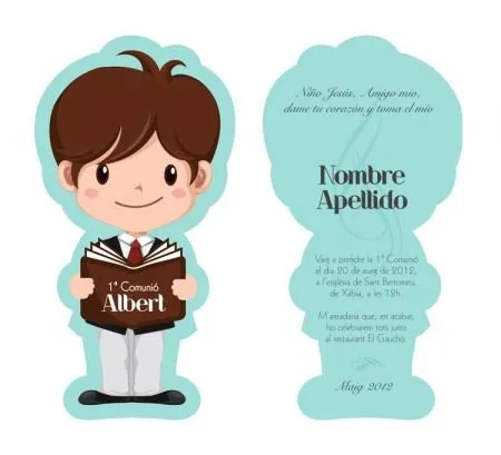 Invitación Primera Comunión para Niño