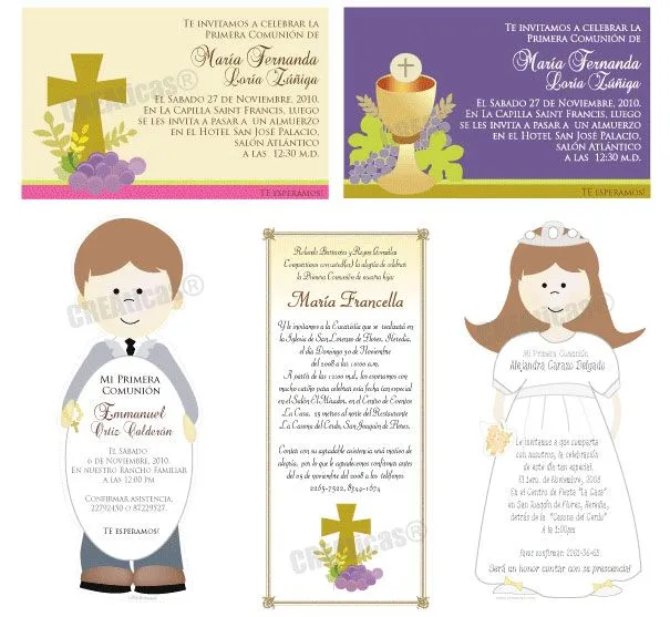 Invitación de primera comunión de niño - Imagui
