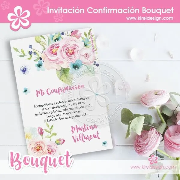 Invitación Confirmación Bouquet | kireidesign Invitación Confirmación Bouquet | kireidesign