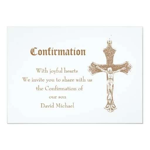 Invitación de la confirmación | Zazzle