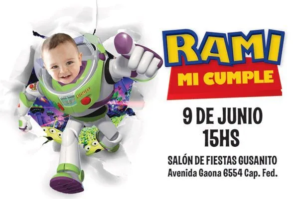 Invitación de cumple personalizada de Toy Story | Cumple tomas ...