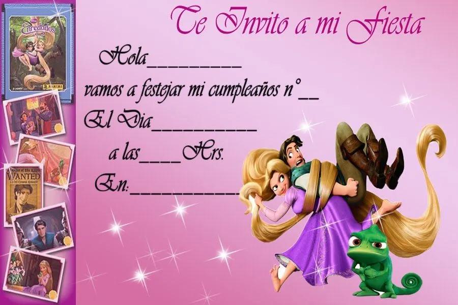 Invitación para cumpleaño rapunzel - Imagui Invitación para cumpleaño rapunzel - Imagui