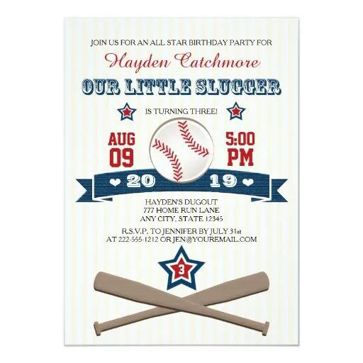 INVITACIÓN DEL CUMPLEAÑOS DEL BÉISBOL PARA LOS | Zazzle INVITACIÓN DEL CUMPLEAÑOS DEL BÉISBOL PARA LOS | Zazzle