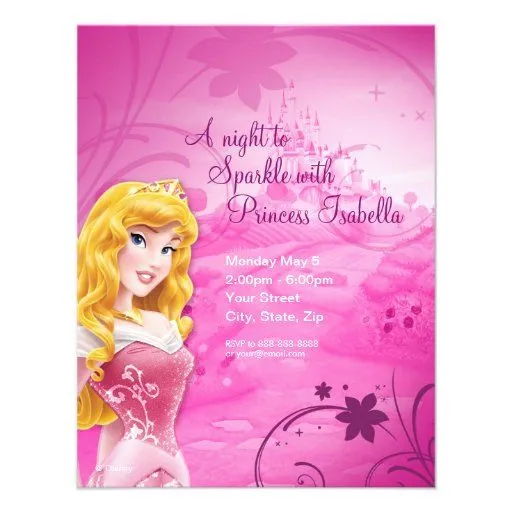 Invitación del cumpleaños de la bella durmiente | Zazzle Invitación del cumpleaños de la bella durmiente | Zazzle