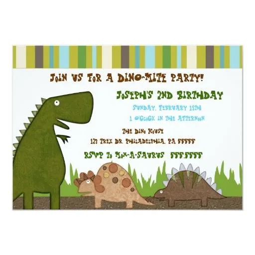 Invitación del cumpleaños del dinosaurio | Zazzle Invitación del cumpleaños del dinosaurio | Zazzle
