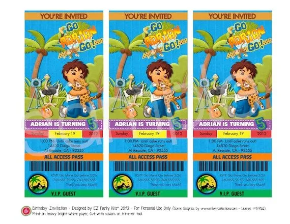 Invitaciones de Diego Go para editar - Imagui Invitaciones de Diego Go para editar - Imagui