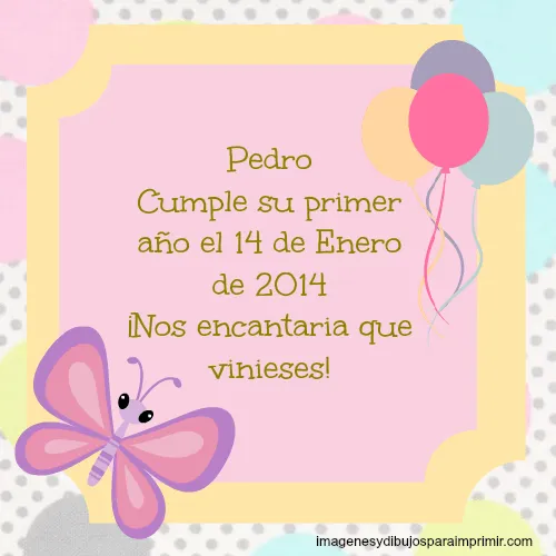 Invitacion primer cumpleaños para imprimir-Imagenes y dibujos para ... Invitacion primer cumpleaños para imprimir-Imagenes y dibujos para ...
