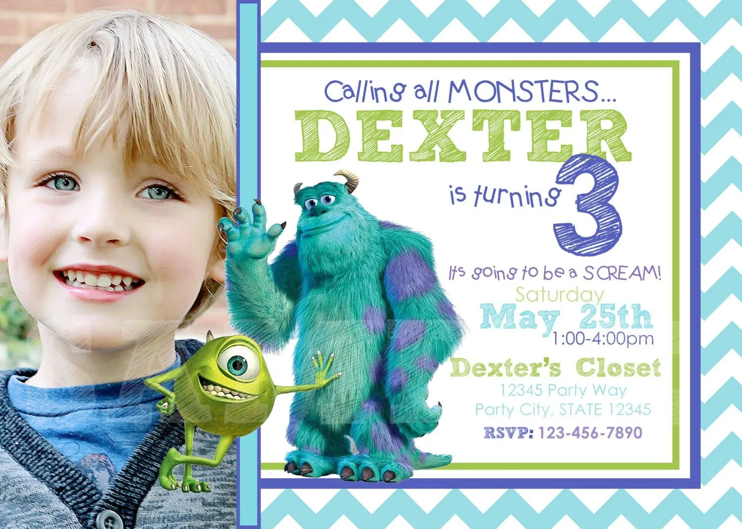 Invitaciones de cumpleaños de Monster INC - Imagui Invitaciones de cumpleaños de Monster INC - Imagui