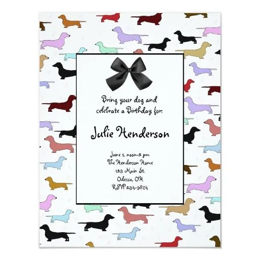 Invitación del cumpleaños del perro | Zazzle