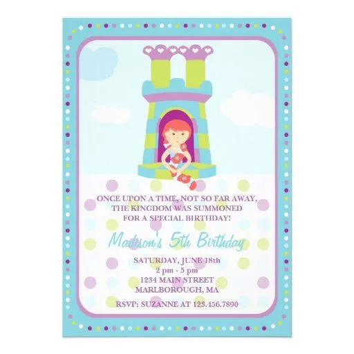 Invitación del cumpleaños de Rapunzel de Zazzle.