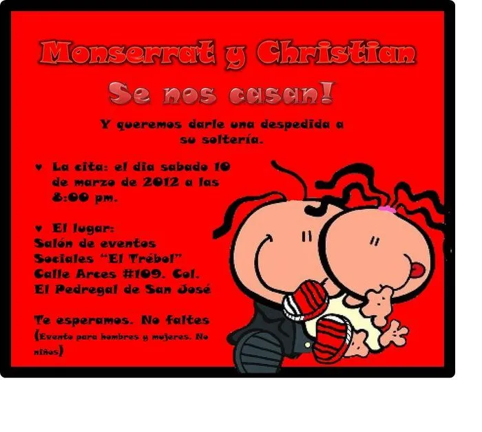 Invitacion para despedida mixta! - Foro Manualidades para bodas ... Invitacion para despedida mixta! - Foro Manualidades para bodas ...