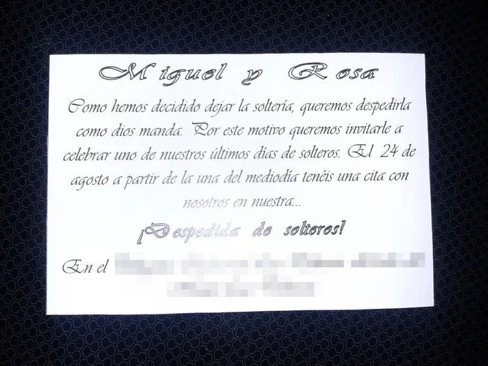 Invitacion despedida de solteros mixta.... - Fotos bodas. Invitacion despedida de solteros mixta.... - Fotos bodas.