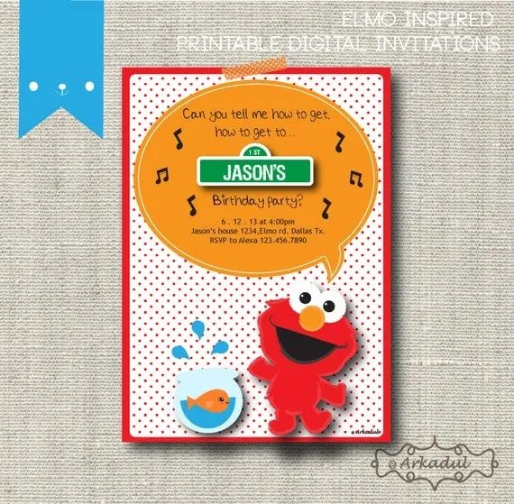 Elmo invitaciones para imprimir - Imagui