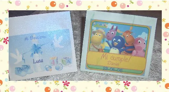 Sobre para invitacion de dvd: Bautismo y cumpleaños infantil