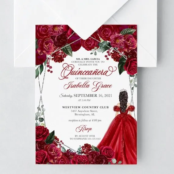 Invitación EDITABLE Elegante Invitación Floral De Quinceañera - Etsy México Invitación EDITABLE Elegante Invitación Floral De Quinceañera - Etsy México