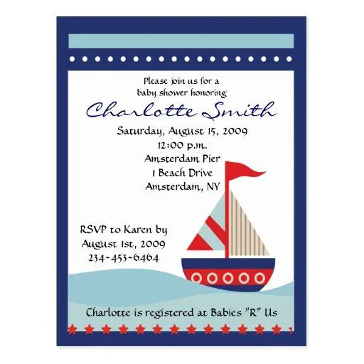 Poca invitación de la fiesta de bienvenida al bebé postal | Zazzle