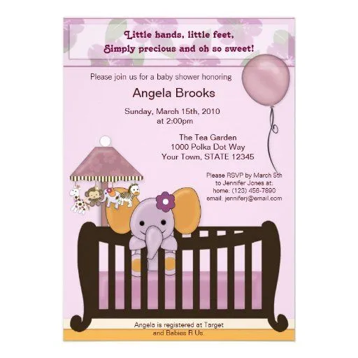 Invitación de la fiesta de bienvenida al bebé del de Zazzle.