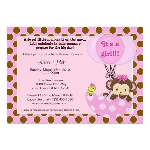Invitación de la fiesta de bienvenida al bebé del de Zazzle.
