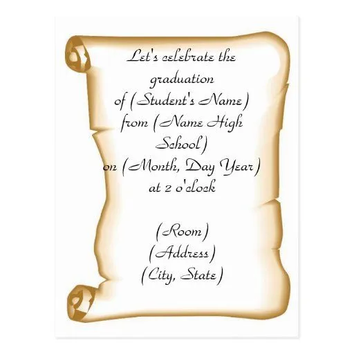 Invitación de la fiesta de graduación postal | Zazzle