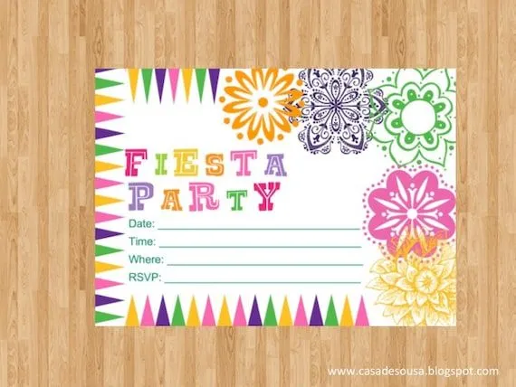 Invitación para una fiesta Mexicana Invitación por CasaDeSousa