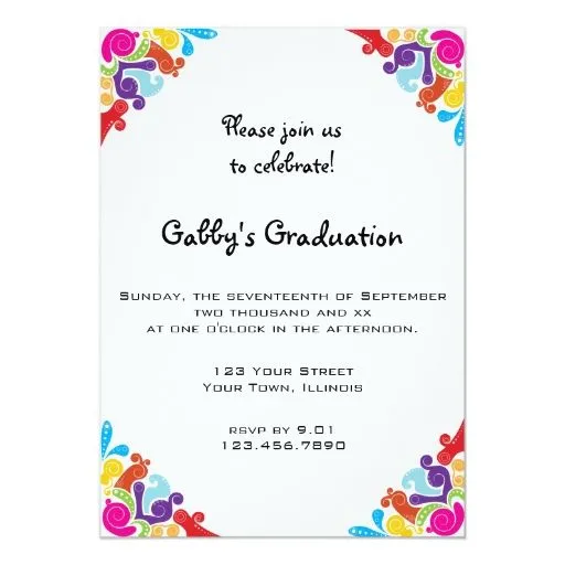 Invitación floral de la fiesta de graduación de | Zazzle