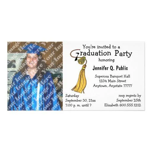 Invitación de la foto de la fiesta de graduación d tarjetas ... Invitación de la foto de la fiesta de graduación d tarjetas ...