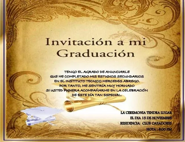 Invitacion grado