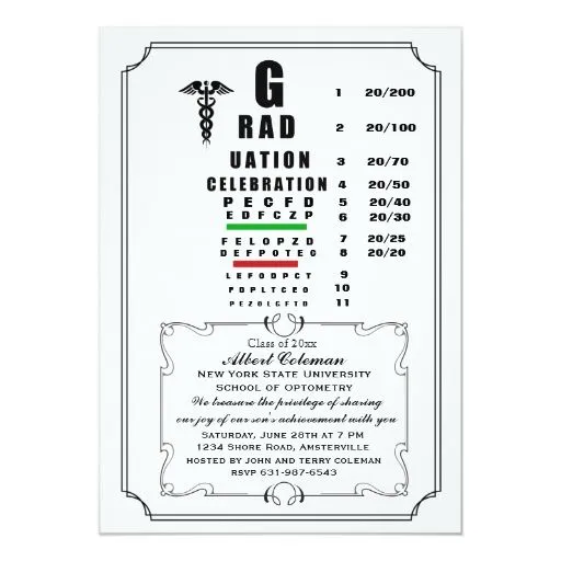 Invitación de la graduación de la carta de ojo | Zazzle