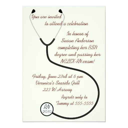 Invitación de la graduación del grado médico o de | Zazzle