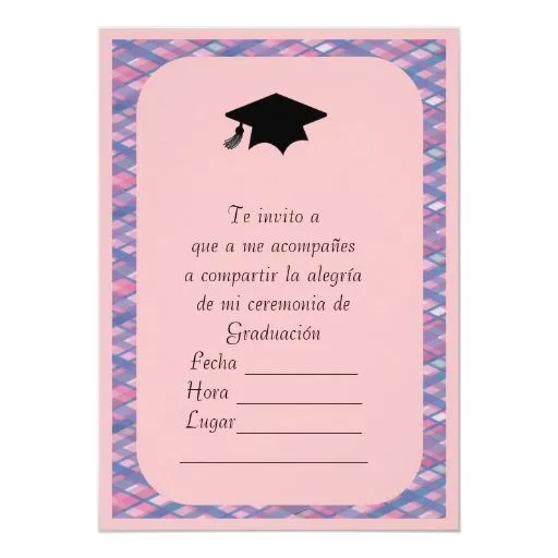 Invitacion de Graduacion Invitación 5" X 7" | Zazzle