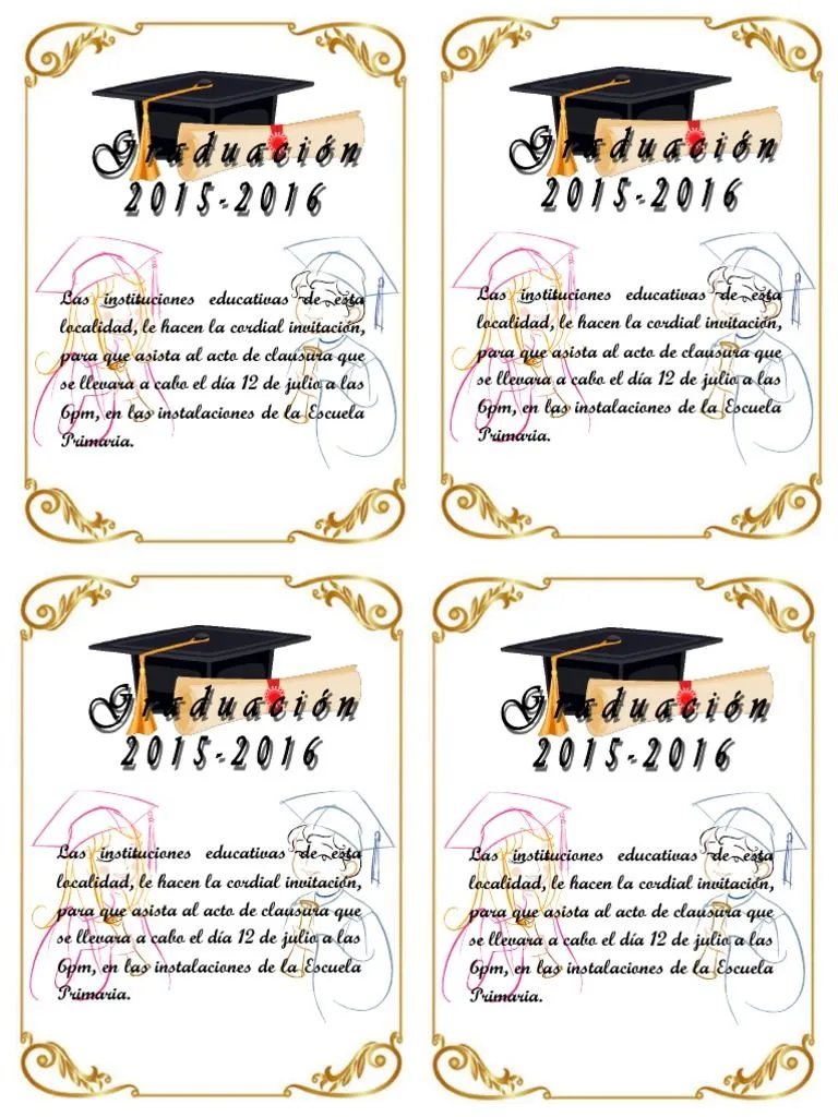 Invitacion para Graduacion | PDF