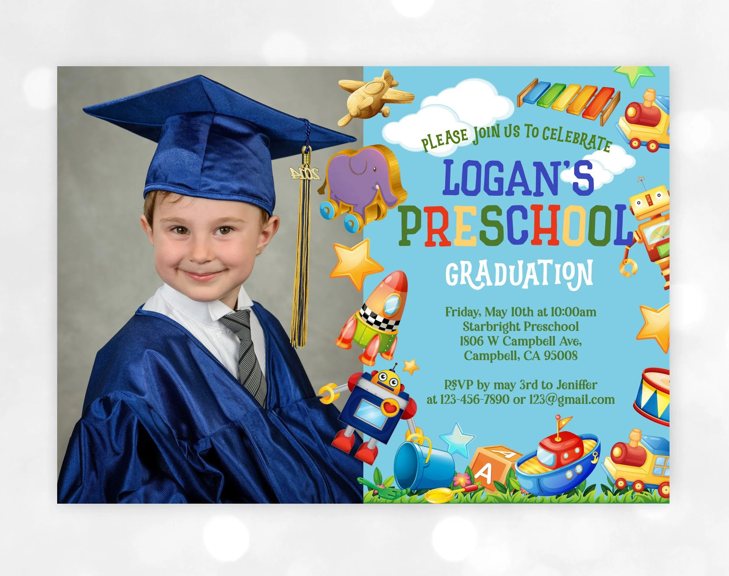 Invitación de graduación preescolar Invitación de fiesta de - Etsy España Invitación de graduación preescolar Invitación de fiesta de - Etsy España