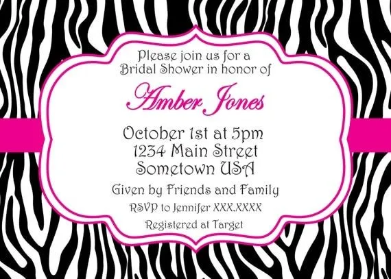 Zebra Birthday Printable Invitation por MakinMemoriesOnPaper