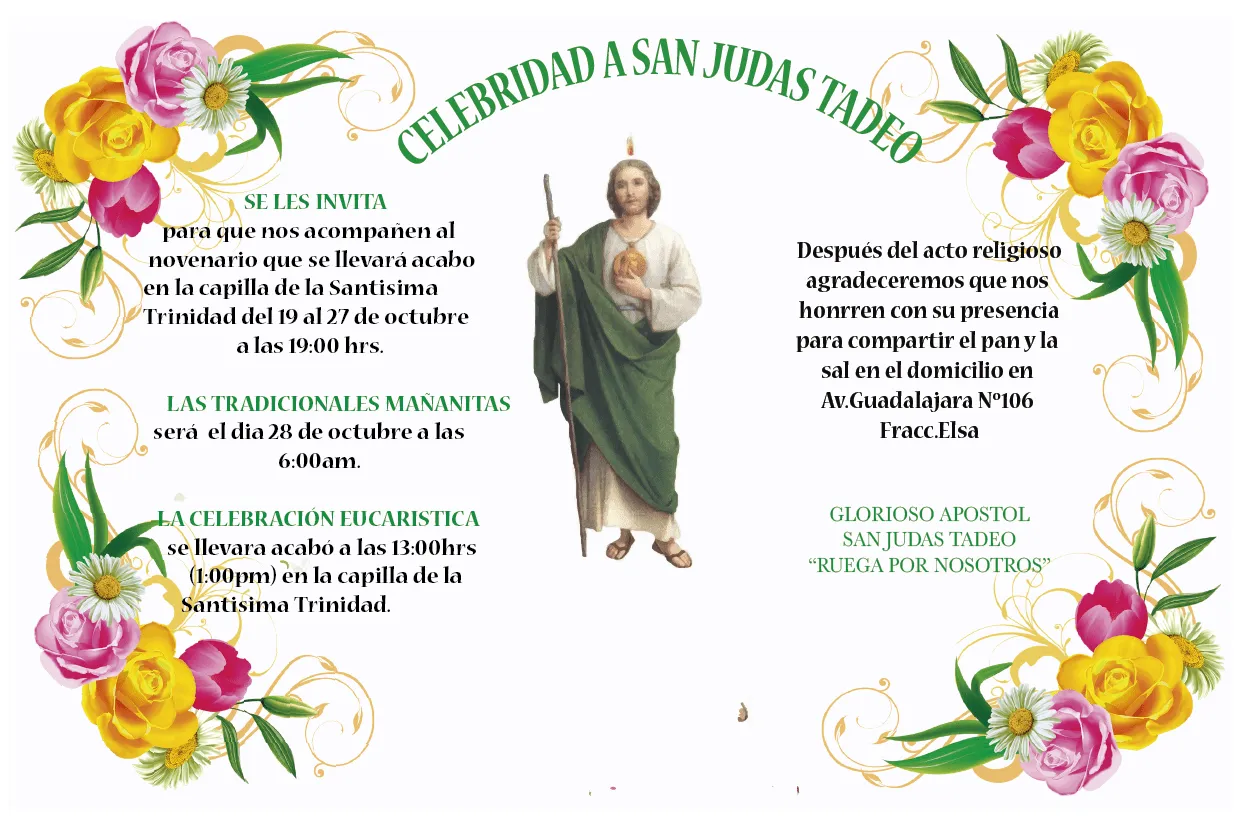 INVITACIÓN | Invitaciones, Imagenes de san judas, San judas INVITACIÓN | Invitaciones, Imagenes de san judas, San judas