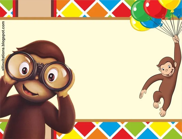 Invitación Jorge el curioso | Objetos para decorar ... Invitación Jorge el curioso | Objetos para decorar ...