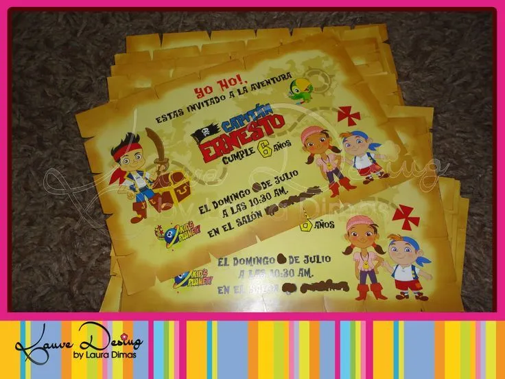 Invitación mapa Jake y los Piratas | Infantiles | Pinterest Invitación mapa Jake y los Piratas | Infantiles | Pinterest