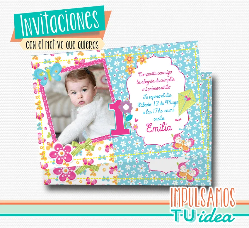 Invitación mariposa, tarjeta primer año imprimible Invitación mariposa, tarjeta primer año imprimible