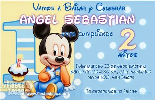 Invitación De Mickey Mouse en Pinterest | Club De Mickey Mouse ...