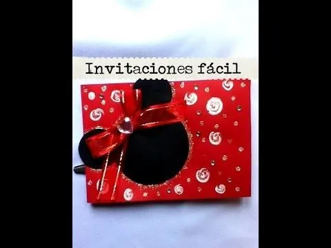 Invitación de mimi minnie mouse papel listón fácil minnie ...