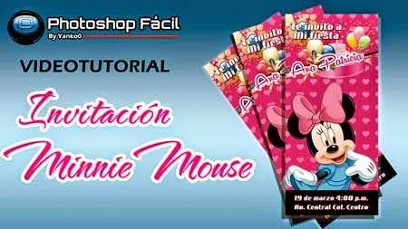 Invitacion Minnie Videotutorial by Yanko0 ~ Photoshop Facil