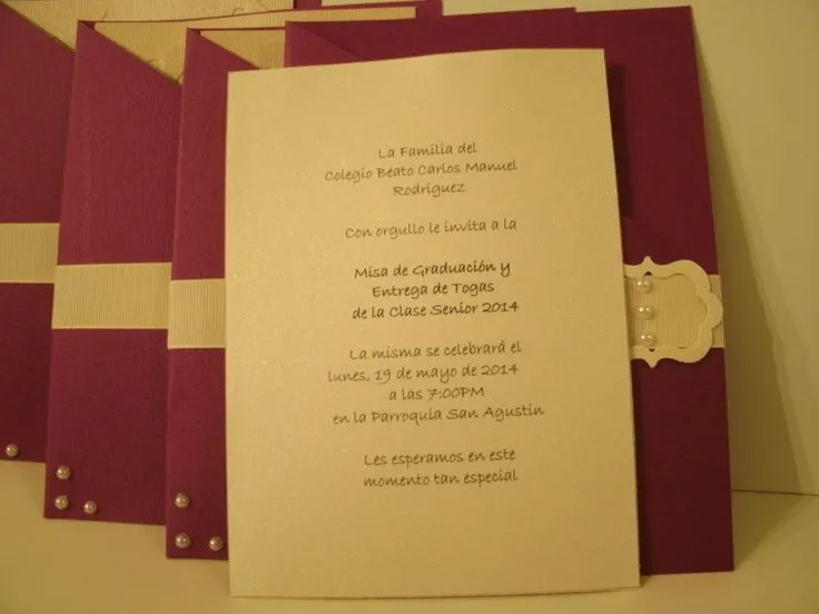 Invitacion Misa de Graduacion | Invitaciones y Mas... | Pinterest